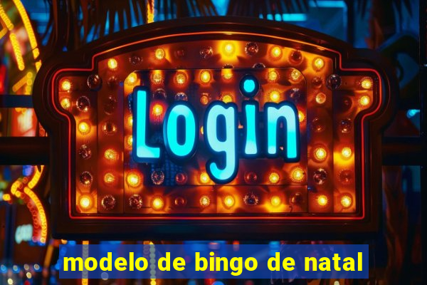 modelo de bingo de natal