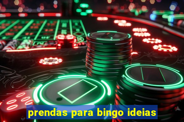 prendas para bingo ideias