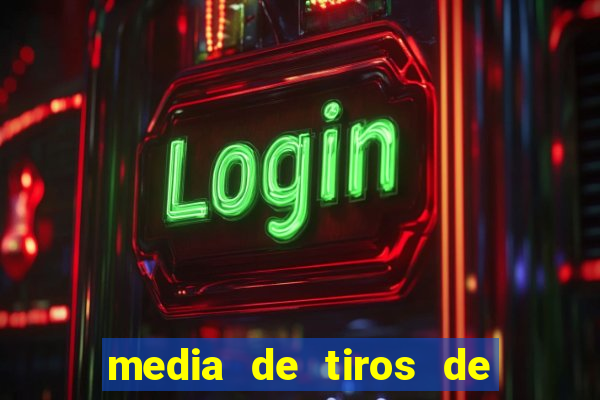 media de tiros de meta por jogo