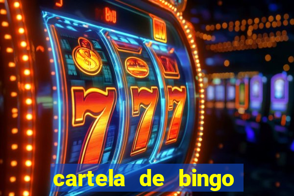 cartela de bingo cha de bebe