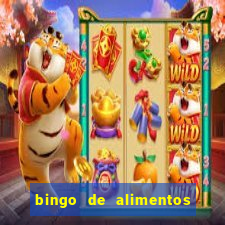 bingo de alimentos saludables para imprimir